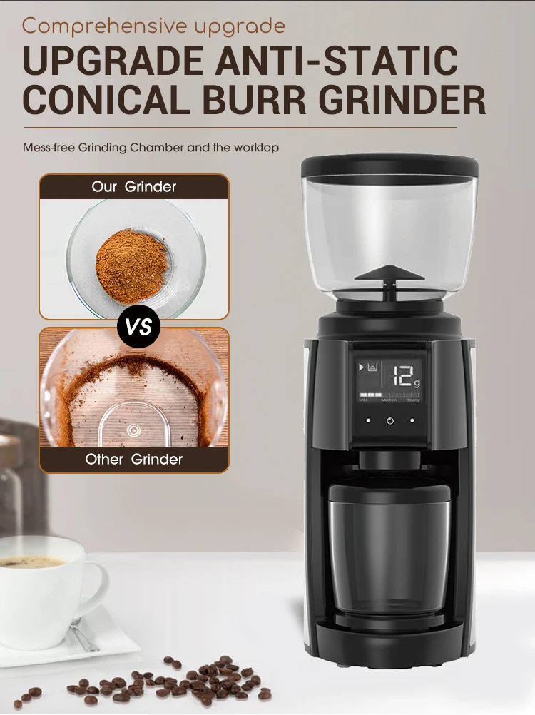 Portable Mini Electric Coffee Grinder Anti Static Coffee Bean Grinder