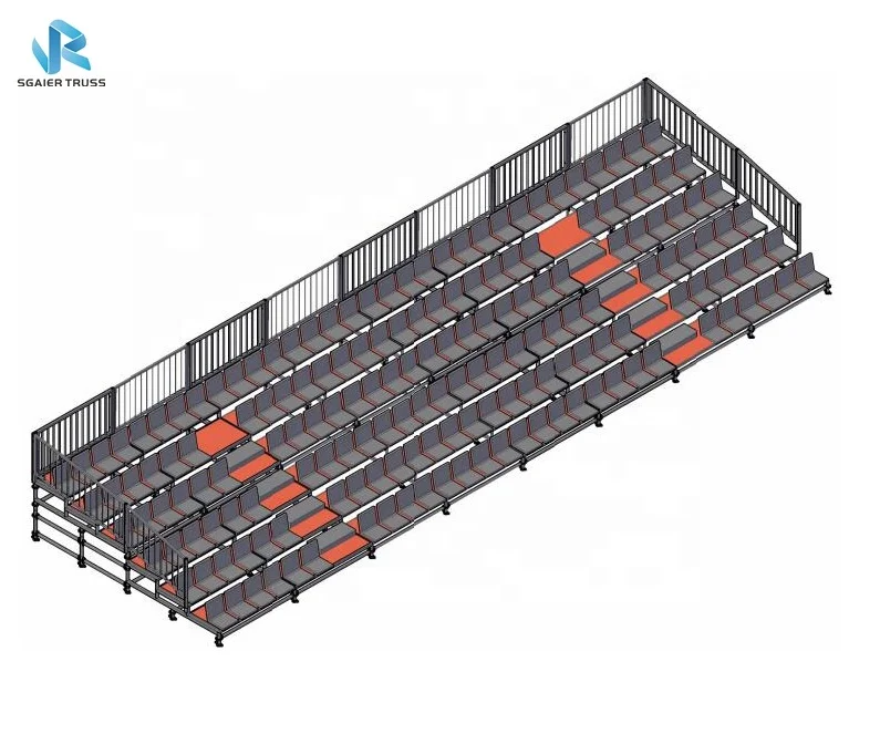 Good Quality Fast Set up Steel Galvanized Retractable Spectator Grandstand