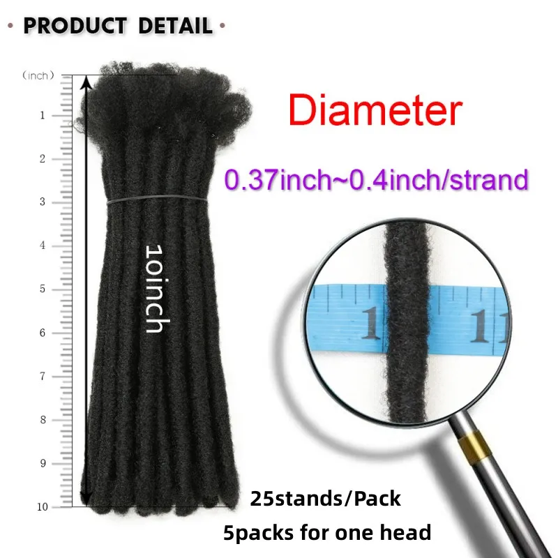 Extensions Dreadlocks Synthétiques DreadLab - Paquet De 10, 60 Cm, Multicolores, Résistantes à La Chaleur