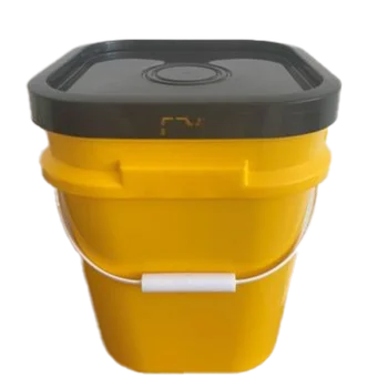 Custom color white bucket 20L 25L Square Plastic Buckets With Handle