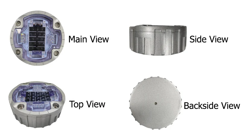 Алюминиевый круглый мигающий подземный подъездной дорожный маркировочный светильник, солнечный дорожный светильник