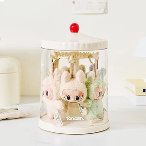 Modern Multi-Functional Hand-Made Display Box Rotating Blind Box Storage Rack with Pull-Up Rag Doll Injection Technics