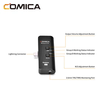COMICA BoomX-D MI2 Portable 2.4G Digital Dual-channel Wireless Microphone for Vlogging and Live Streaming detail image