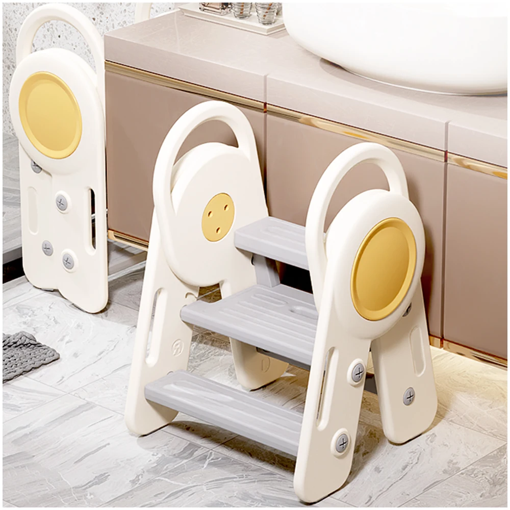 Children Plastic Baby Toilet Step Ontoilet Step on Exercise Household 18 Inch Multi Heights Folding Kids Plastic Step Stool