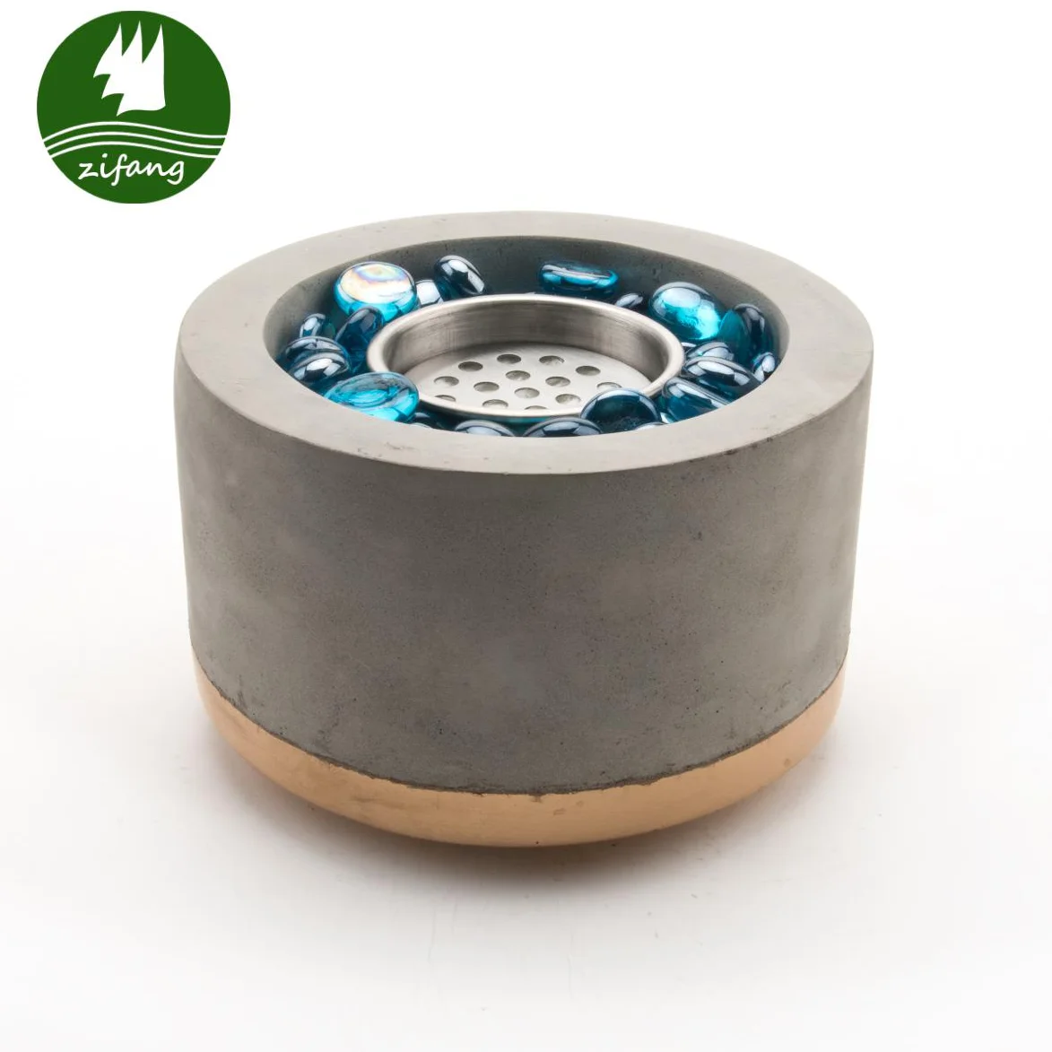 High Structure Concrete Portable Decoration Heater Concrete Gypsum Clean Energy Tabletop Fire Bowl Ethanol Mini Fireplace