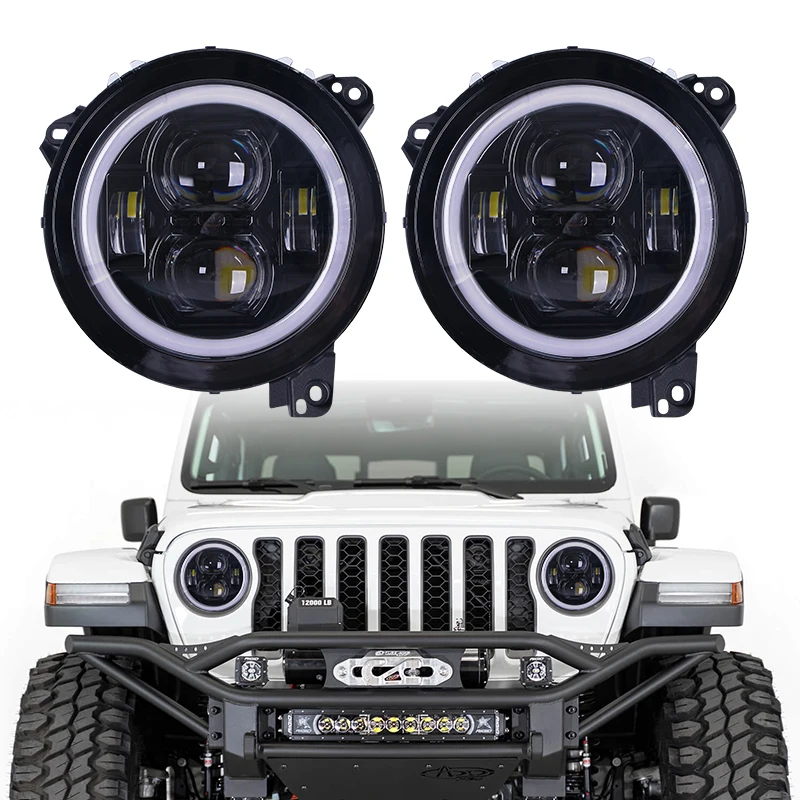 For Jeep Wrangler Jl Accessories Halo Light Lamp 2020 Laser Luces Car Light  Headlights Led 9 Inch Headlights Bulb - Buy 9 Inch Headlights For Jeep  Wrangler Jl Accessories Halo Light Lamp,9