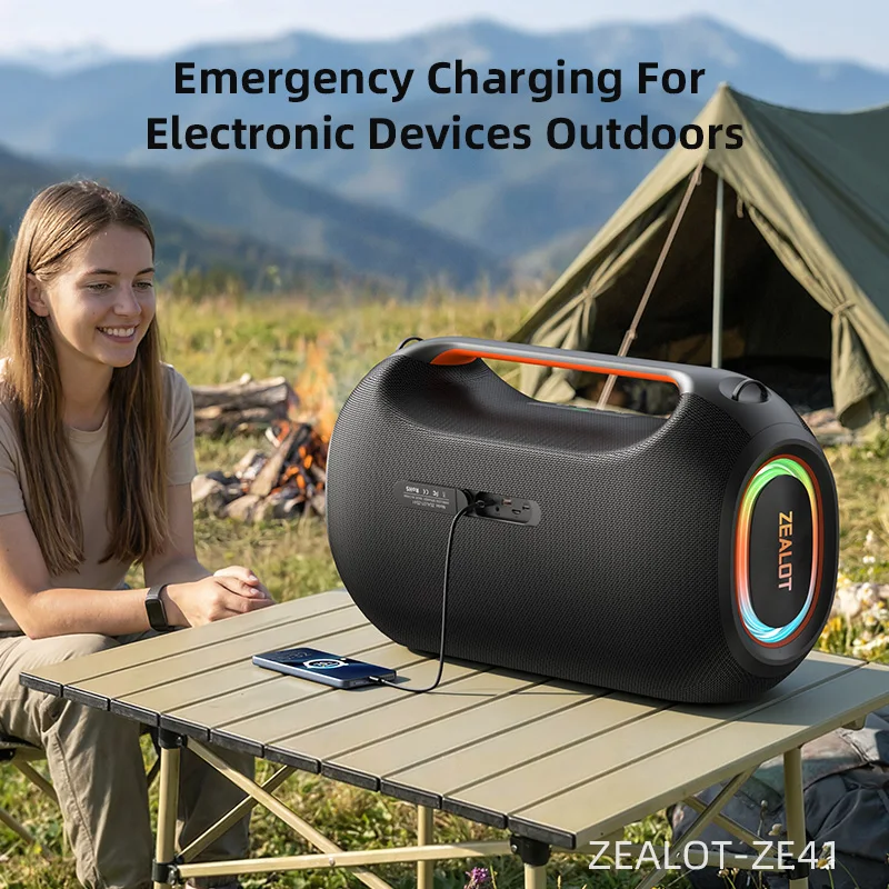 Zealot ZE41 250W Portable Outdoor Party Speaker - 48000mah Battery
