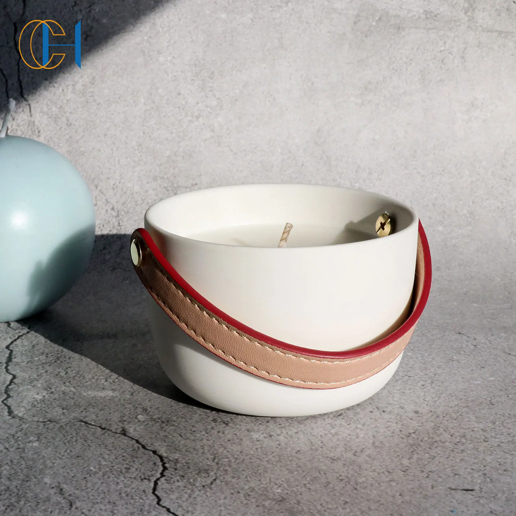 Manufacturer Customized Ceramic Candle With Leather Handle - Buy  Manufacturer Customized Ceramic Candle With Leather Handle Product on