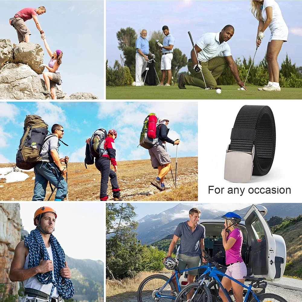 Adjustable Training Tactical Belts Nylon Web Belt Wear-resistant Lightweight Heavy Duty Metal Buckle Tactical Belts