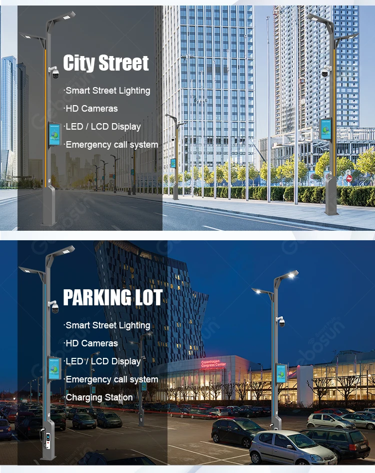 Smart Street Light Pole New Design Aluminum Customized Smart Street ...