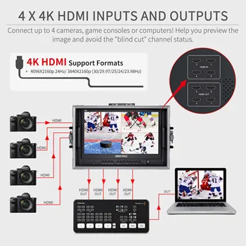 SEETEC ATEM156-CO Field Production Monitor, Lightweight Aluminum Body, 4-Way  , for Outdoor Shooting, OEM Welcome product image