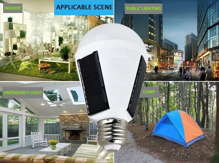 Перезаряжаемая светодиодная аварийная Солнечная Светодиодная лампа