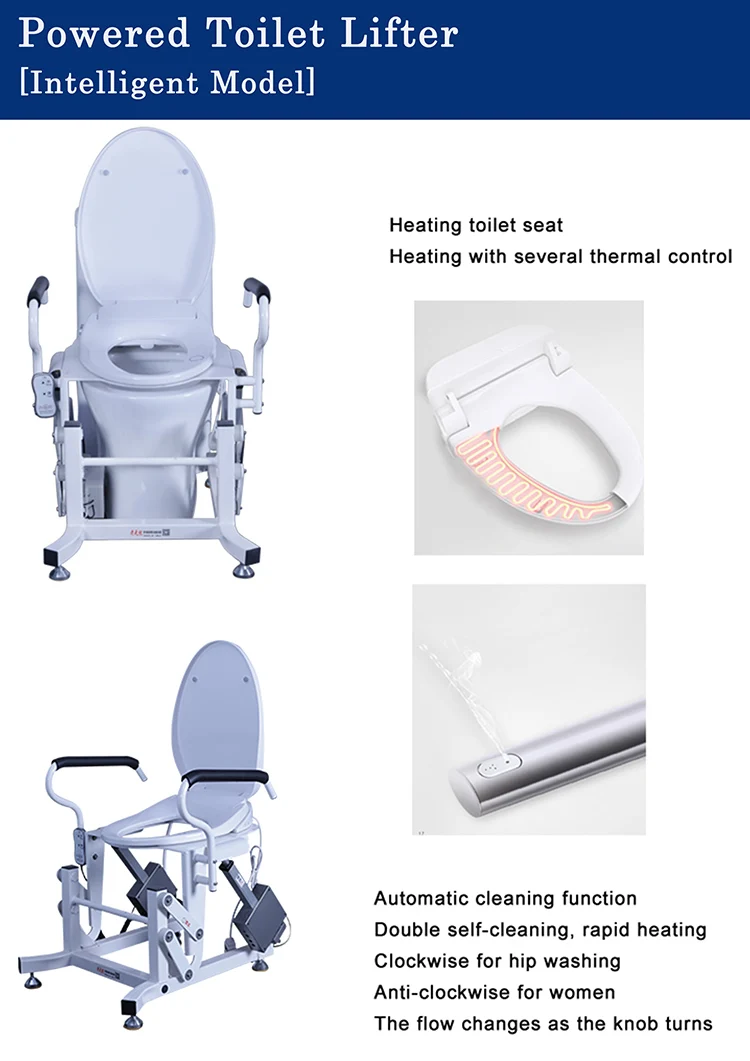 Easy Defecation Toilet Chair for Disabled for Elderly and Children and Pregnant Women Automatic Self-clean Toilet Seat