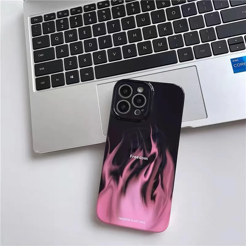 New Arrival Creative Personality Flame Phone Case for iPhone 11 12 13 14 Pro Max XR XS Max Cool Shockproof  PC Phone Case