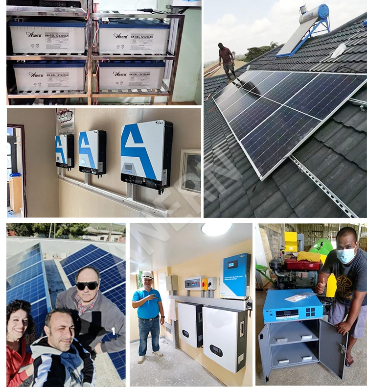 Anern Home Off Grid Solar Panel System Inverter Power System 5kw 10kw 20kw Solar Energy System for Home