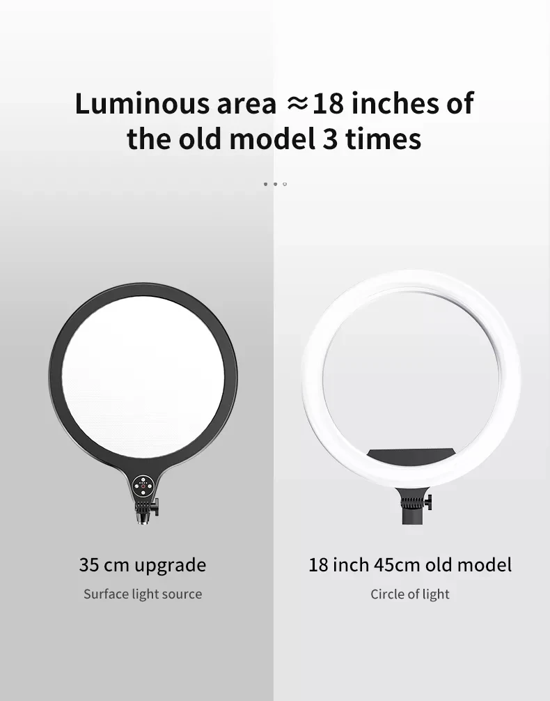 led Fill Light with Stand and Phone Holder 3500K-6000K Dimmable Selfie Ringlight For Live Video Streaming