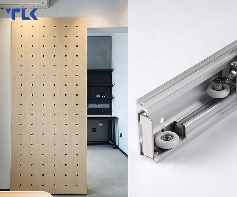Soft Closing Magic Sliding Wardrobe Door System Hidden Track Ghost Sliding Door Roller System