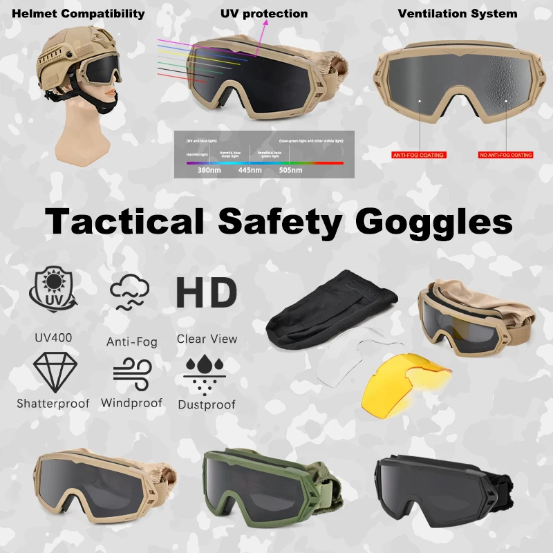 V50 Bullet-proof Polarized Uv400 Cs Games Glasses Tactical Eyewear Shooting Ballistic Sunglasses Tactical Lenses Goggles