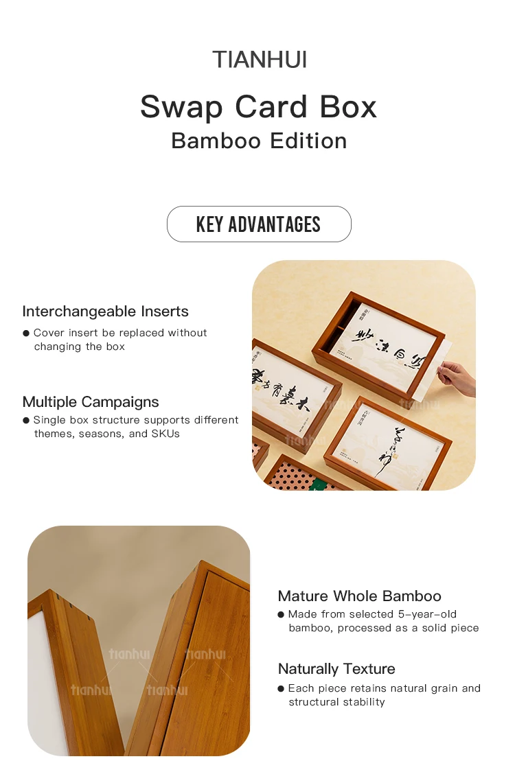product tianhui bamboo gift box with interchangeable inserts reusable brand packaging-1