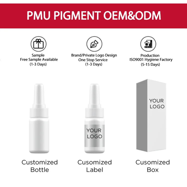 Famisoo Custom Tatoo Ink Permanent Makeup Pigment Semi Phibrows  Liquid Micro Pigments