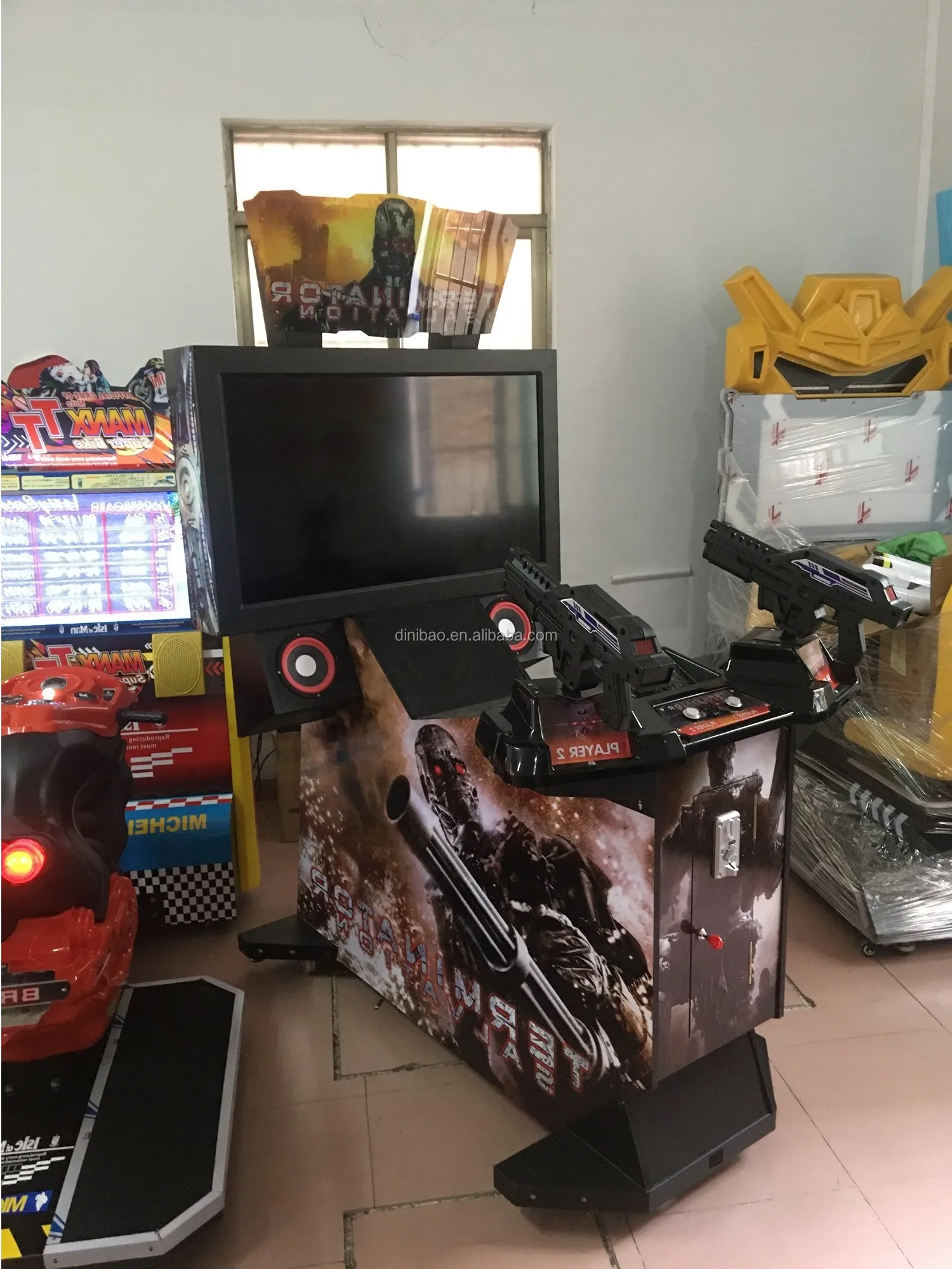 Arcade  Coin Operated Simulator Arcade Shooting Game Terminator Salvation Video Game Machine Equipment