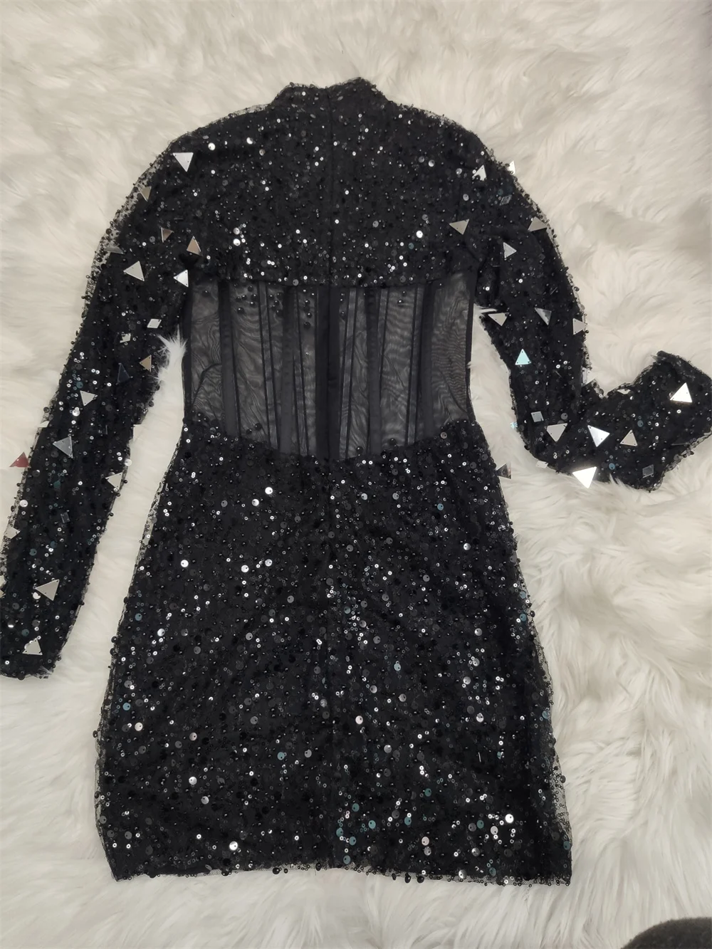 Shop Our New Fashion Sequin Black Birthday Dress with Rhinestones