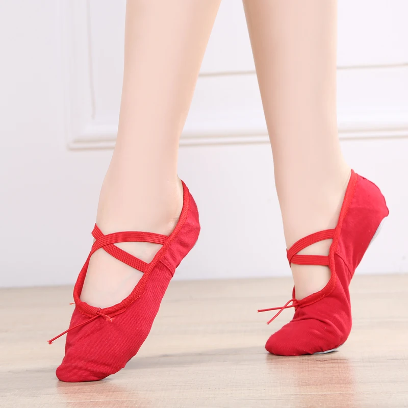 Factory Wholesale Chidren Dance Shoes Ballet Shoes Red Dance Shoes