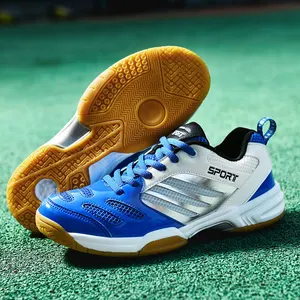 Big Size New Professional Tennis Shoes  Indoor Sports Badminton Shoes Unisex Lightweight Pickleball Shoes for Men