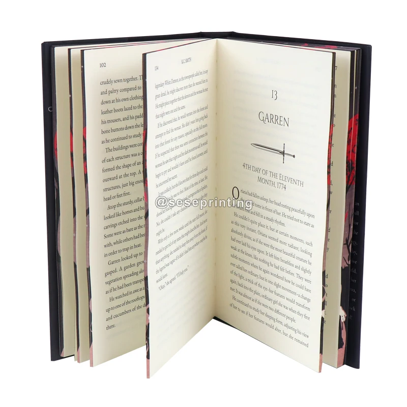 Sprayed Edge Book Printers China Professional Casebound Book Hardback Book Publishing Printing Services