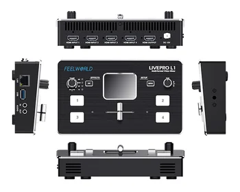 FEELWORLD Video Mixer Switcher Live Streaming Newest 4 hd Inputs Usb 3.0 Livestreaming and Recording LIVEPRO L1 4k Video Mixer