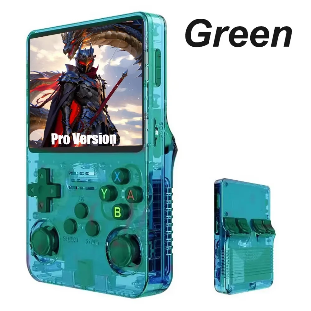 Console R36S Portable Rétro 128Go - Écran IPS 3.5" +21 000 Jeux, Bleu Lac