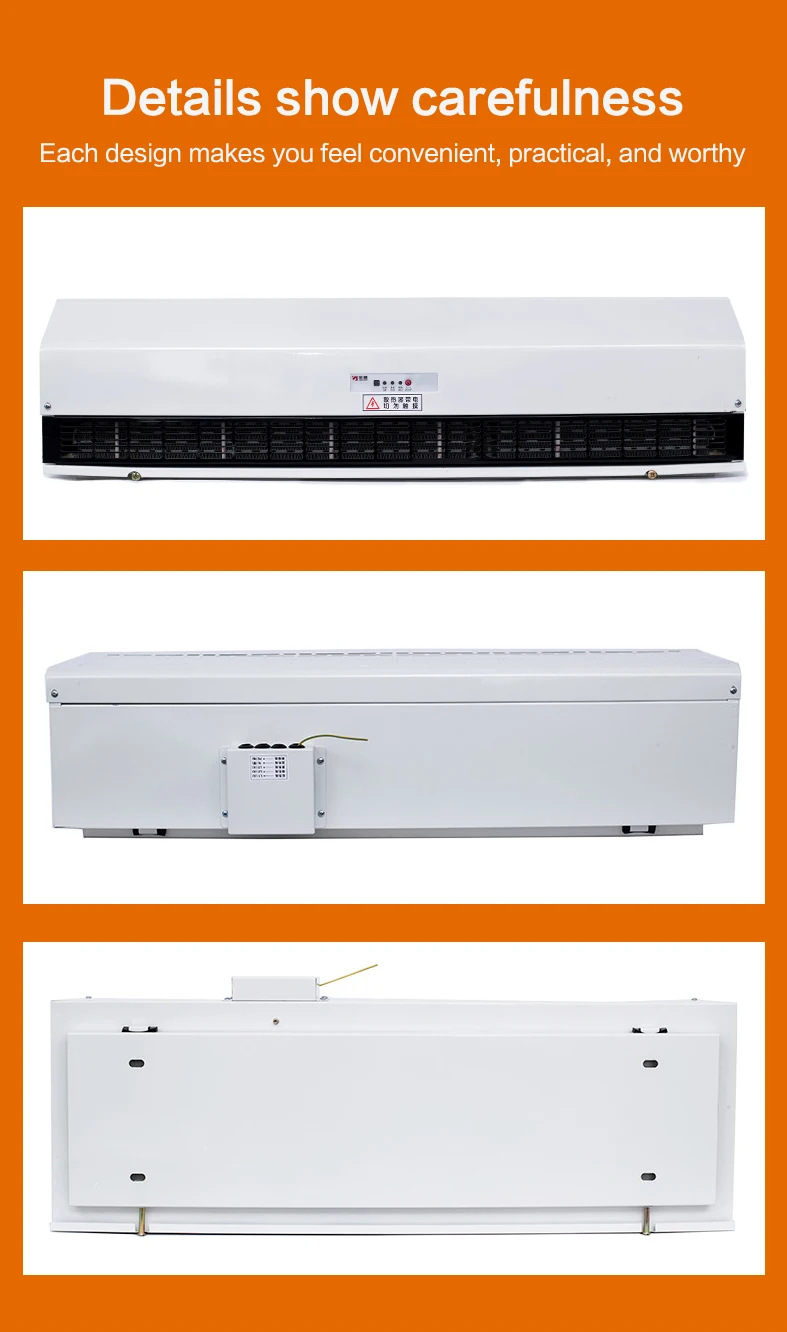 Gale high wind smart intelligent temperature control heat air conditioner fan electric hot warm wind heating air curtain