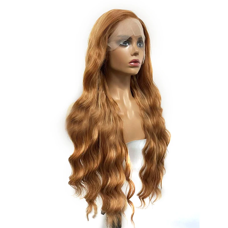 Factory 26 Inch Loose Deep Wave Wig HD Transparent Lace Frontal  Wig Mid Part Blonde Brown Lace Front Wig