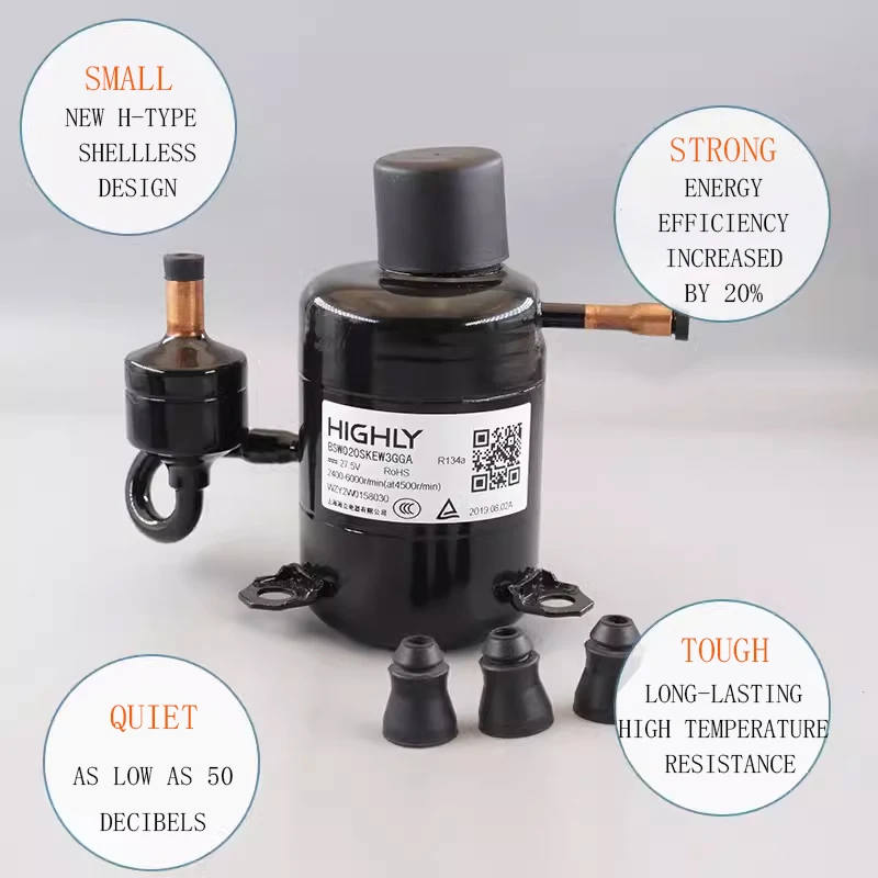 Small Robotics Compressor BSW014SKEW3GGA Mini Rotary Compressor R134a for Micro Refrigeration