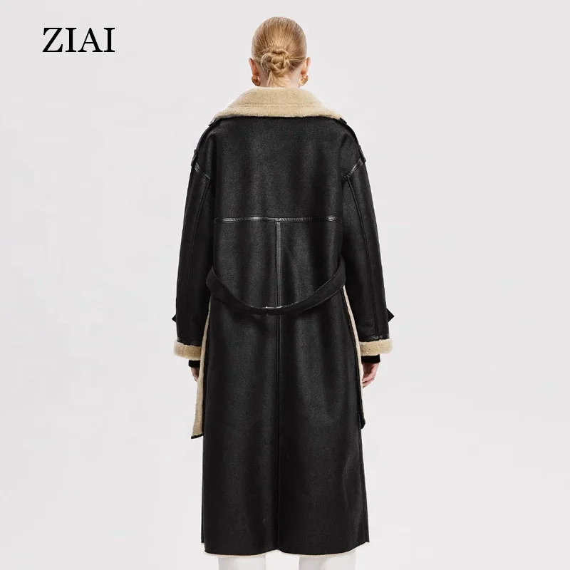 Wholesale Women Full Length Leather Coat Fur Lining Winter Jacket Warm Leather Outerwear tylish Women's Coat Elegant Leather Coat Ladies Long Leather Wholesale Women Full Length Leather Coat Fur Lining Winter Jacket Warm Leather Outerwear tylish Women's Coat Elegant Leather Coat Ladies Long Leather