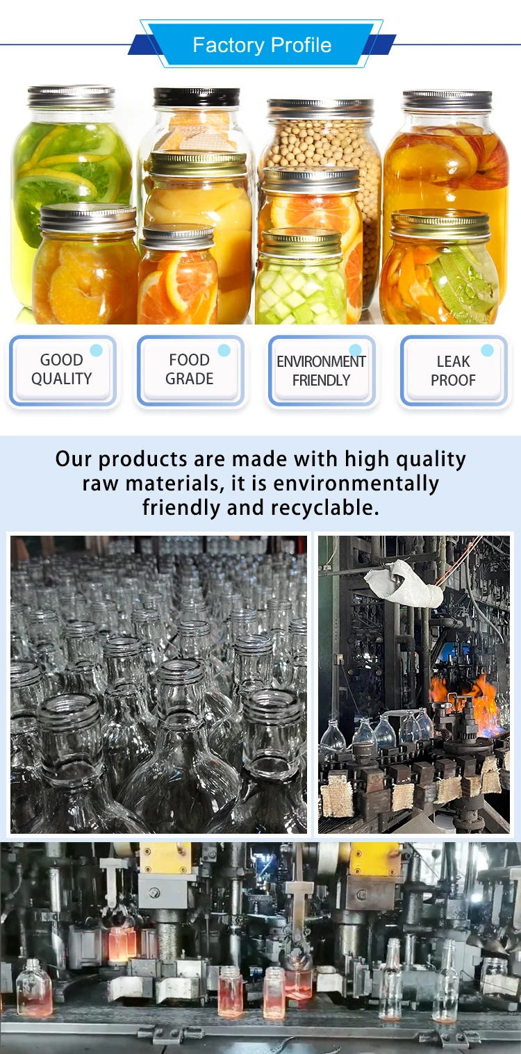 4oz 6oz 8oz 10oz 12oz Canning Mason Jars Wooden Lid Large Glass Jar
