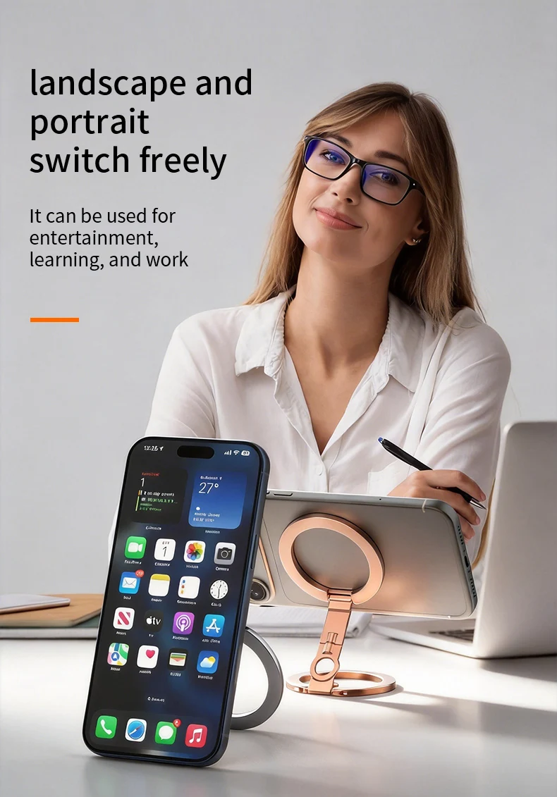 Bendable Magnetic Smartphone Stand Adjustable Height Waterproof Anti Corrosion Desk Holder for Office Home