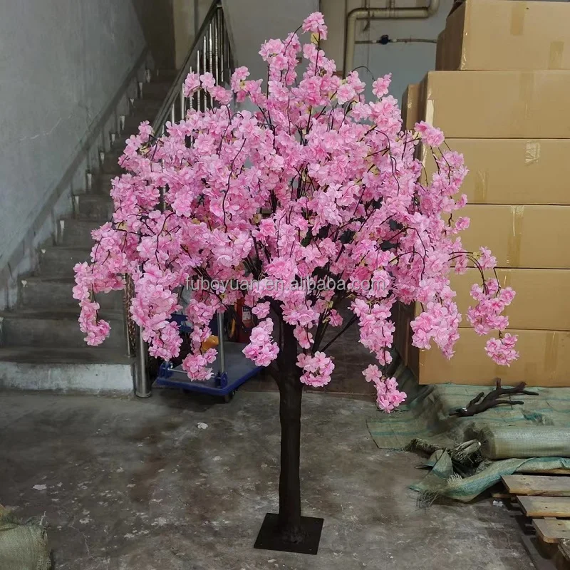 E- Custom Wedding Table Artificial Tree Decor Fishing Silk Cherry Blossom Table Tree Tree for Party Event Rental