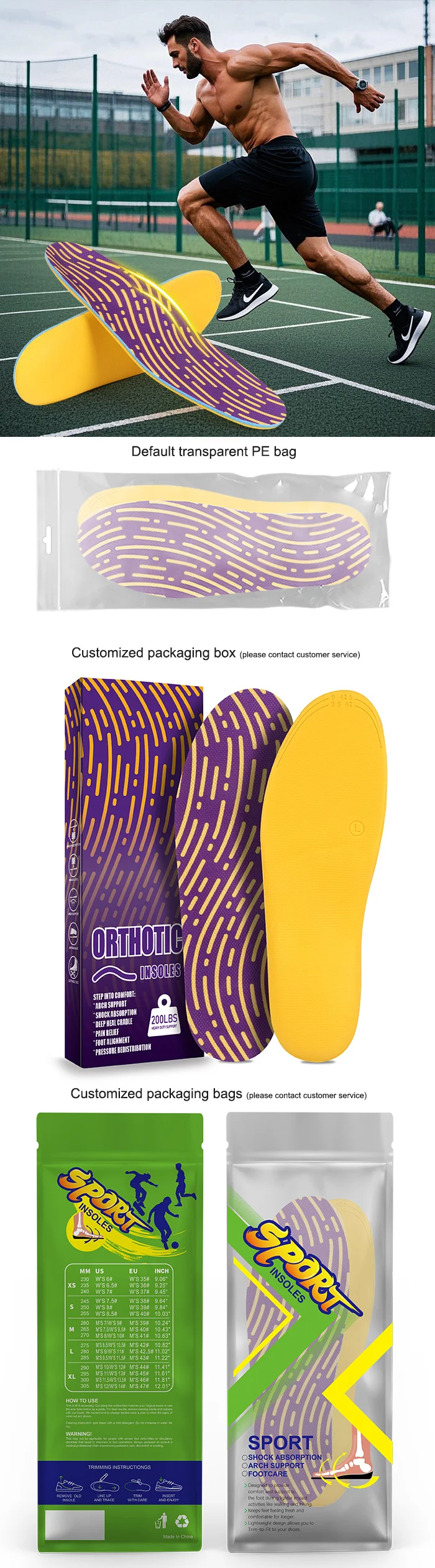 product joghn eva factory arch support orthopedic support insoles for high arches palmilhas corretivas foot corrector insole orthotic-12