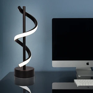 Wholesale Minimalist Small Aluminum Spiral Bar LED Table Lamp Lampe De Table LED
