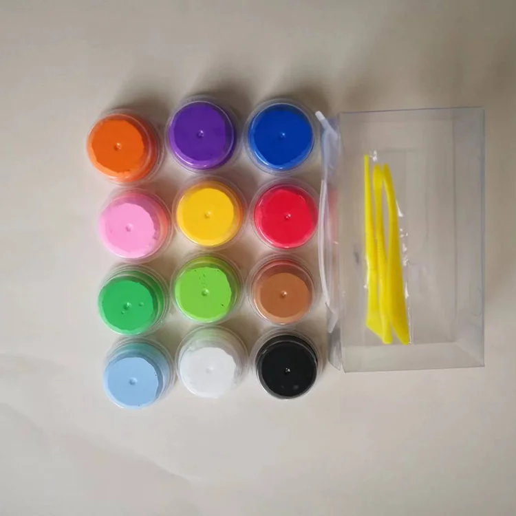 12 видов цветов экологически чистые нетоксичные мягкие суперлегкая глина набор с коробка из