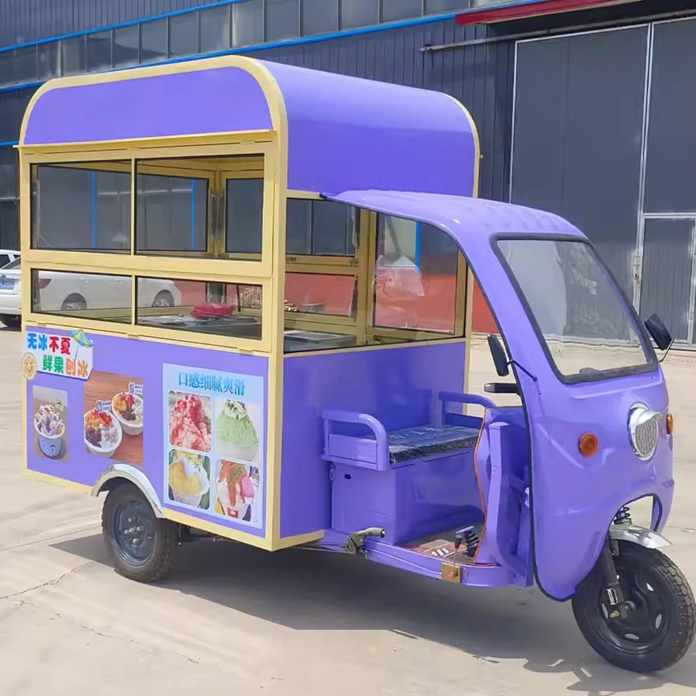 OEM Electric Tuk Tuk Ape Cart Restaurant Candy Vending Tricycle Mobile Mini Food Truck