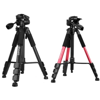 Q111 Professional Tripod 57.5'' Cheap Aluminum Video Dslr Camcorder Fluid Tripod Head Phone Holder 360 Tripod for Finishing