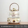 Joyful Eyebrows - White Plain Teapot