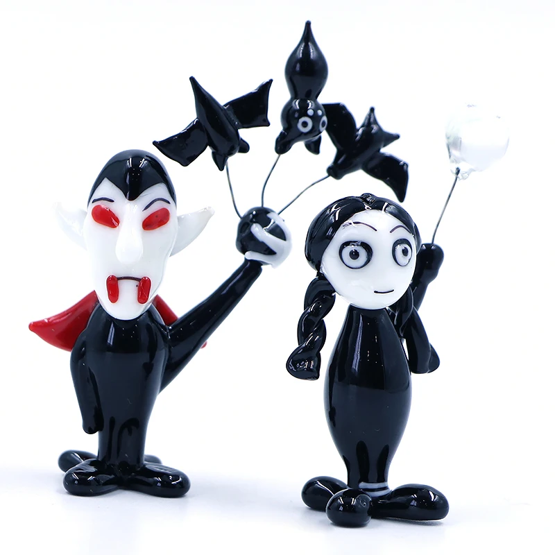 Festival Gift Halloween Glass Vampire Figurine Ornament For Decoration