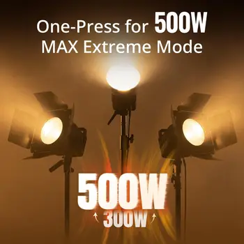 ZHIYUN MOLUS G300 300W COB Bi-Color LED Video Light, Bowens Mount, 500W MAX Extreme Mode, App Control, Ultra Quiet detail image