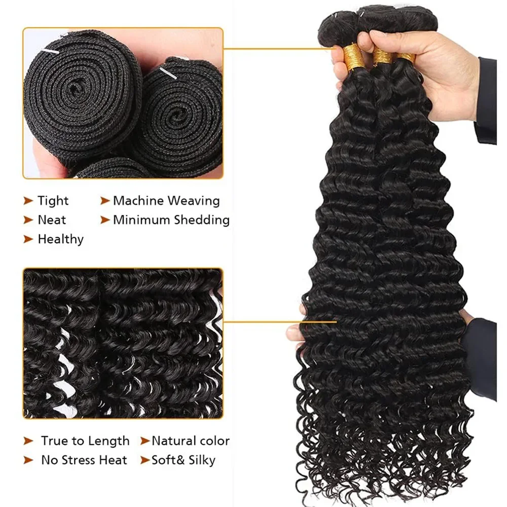 Extensions de cheveux humains brésiliens bouclés Tomiyaa Loose Deep Wave 30 32 pouces_voghion.com