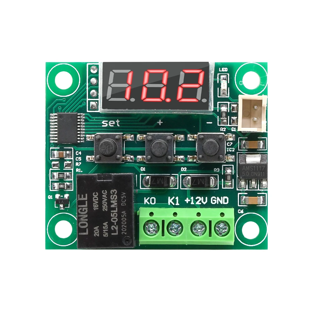 Termostato Digitale W1209 / W1401 Con Sensore LED Rosso 12V - Interruttore Temperatura