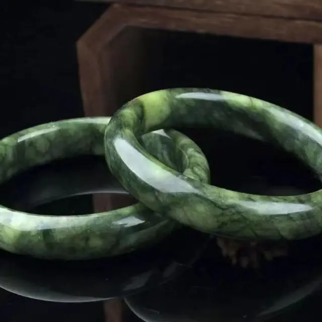 Wholesale Natural Gemstones Xiuyan Jade Bracelet Dark Green Light Green Green jasper Jade Bracelet Gift Jade Bracelet