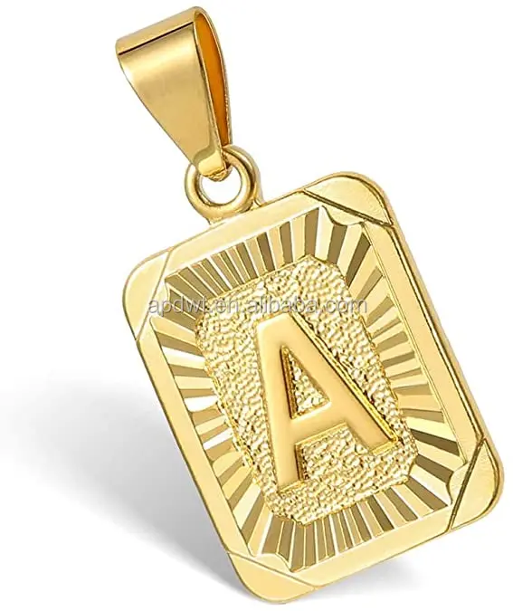 MoAndy Women Men Stainless Steel Initial Capital Letter C Pendant Necklace Gold 